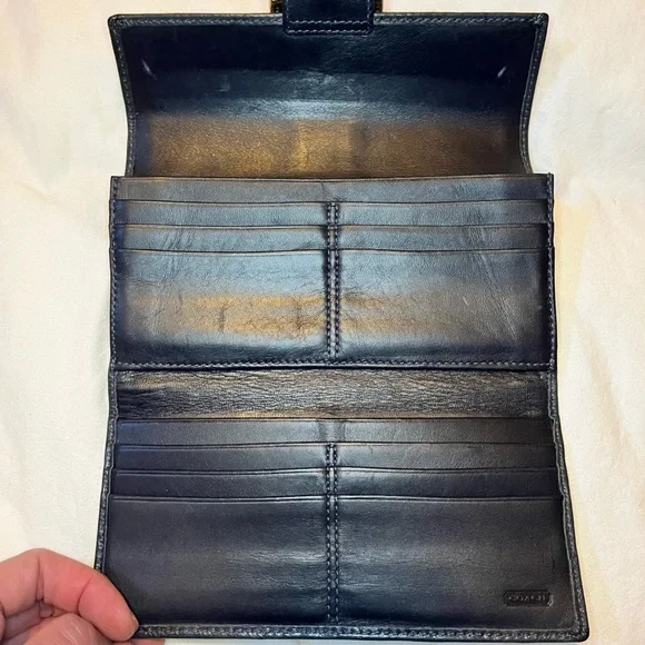 Coach SoHo Mini C with matching wallet (both blue jacquard) - Picture 6 of 6